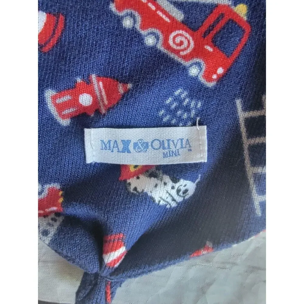 Max & Olivia Blue Bear Fire Fighter Security Blanket Lovey